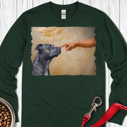 Pitbull Blue Creation Long Sleeve Shirt Gift For Dog Lover