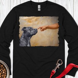 Pitbull Blue Creation Long Sleeve Shirt Gift For Dog Lover