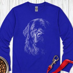 Newfoundland Portrait Long Sleeve Shirt Gift For Dog Lover