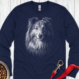 Shetland Sheepdog Engraved Long Sleeve Shirt Gift For Dog Lover