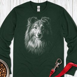 Shetland Sheepdog Engraved Long Sleeve Shirt Gift For Dog Lover