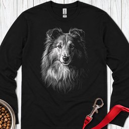 Shetland Sheepdog Engraved Long Sleeve Shirt Gift For Dog Lover
