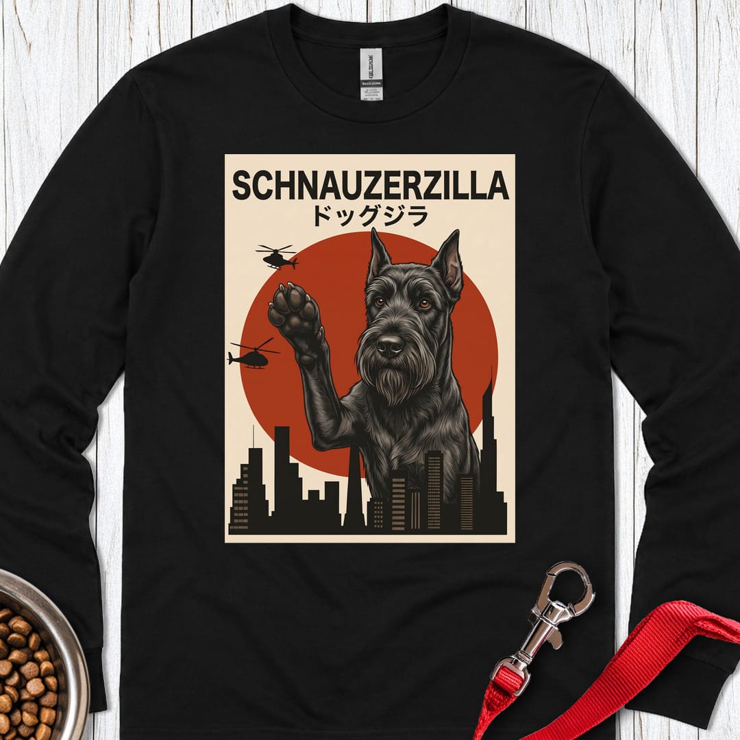Schnauzer Schnauzerzilla Long Sleeve Shirt Gift For Dog Lover