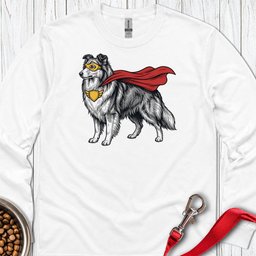 Shetland Sheepdog Superhero Long Sleeve Shirt Gift For Dog Lover