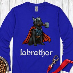 Labrathor Black Labrador Long Sleeve Shirt Gift For Dog Lover