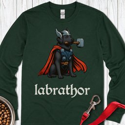 Labrathor Black Labrador Long Sleeve Shirt Gift For Dog Lover