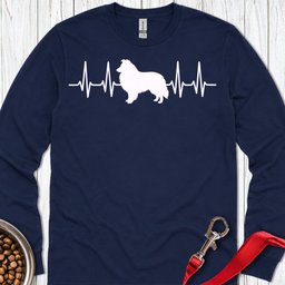 Shetland Sheepdog Heartbeat Long Sleeve Shirt Gift For Dog Lover