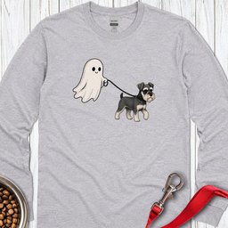 Schnauzer Halloween Long Sleeve Shirt Gift For Dog Lover