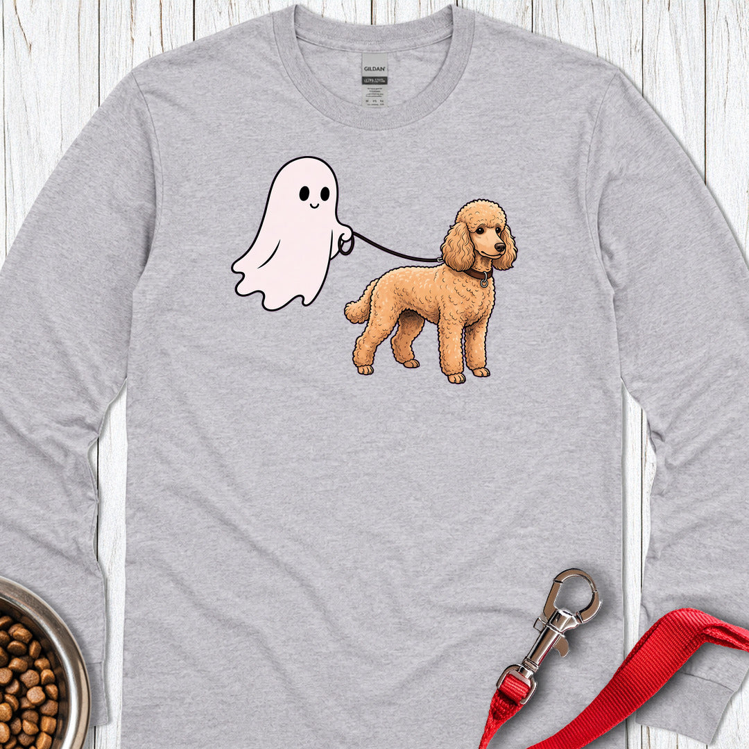 Standard Poodle Ghost Walk Apricot Long Sleeve Shirt Gift For Dog Lover