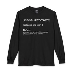 Schnauzer Schnauztrovert Long Sleeve Shirt Gift For Dog Lover
