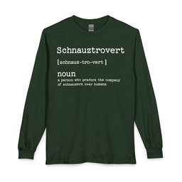 Schnauzer Schnauztrovert Long Sleeve Shirt Gift For Dog Lover