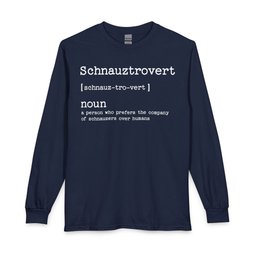 Schnauzer Schnauztrovert Long Sleeve Shirt Gift For Dog Lover