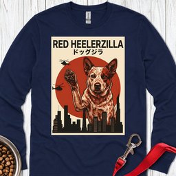 Red Heelerzilla Long Sleeve Shirt Gift For Dog Lover