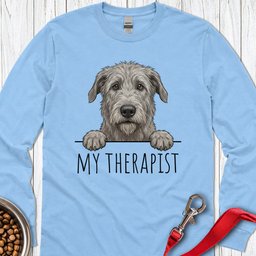 Irish Wolfhound Therapist Long Sleeve Shirt Gift For Dog Lover