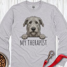 Irish Wolfhound Therapist Long Sleeve Shirt Gift For Dog Lover