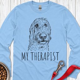 My Therapist Irish Wolfshound Long Sleeve Shirt Gift For Dog Lover