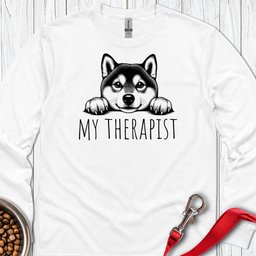 Shiba Inu My Therapist Long Sleeve Shirt Gift For Dog Lover