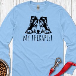 Shetland Sheepdog My Therapist Long Sleeve Shirt Gift For Dog Lover