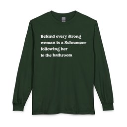 Schnauzer Strong Woman Long Sleeve Shirt Gift For Women