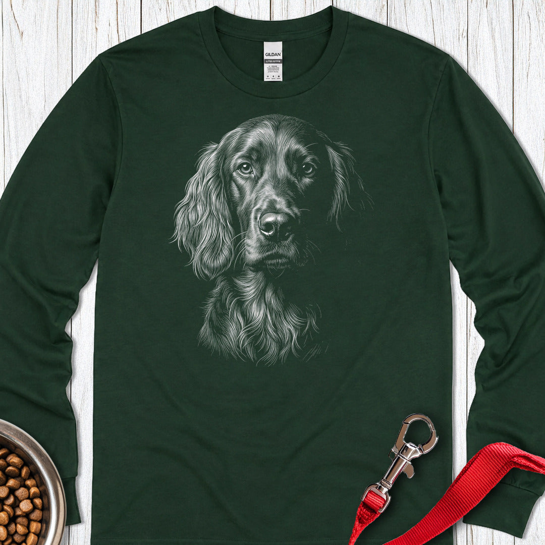 Irish Setter Engraved Long Sleeve Shirt Gift For Dog Lover