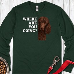 Standard Poodle Where Are You Going Chocolate Long Sleeve Shirt Gift For Dog Lover