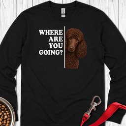 Standard Poodle Where Are You Going Chocolate Long Sleeve Shirt Gift For Dog Lover