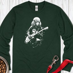 Poodle Guitar Long Sleeve Shirt Gift For Dog Lover