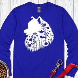 Pomeranian Flowers Long Sleeve Shirt Gift For Dog Lover