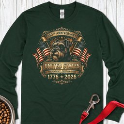 Schnauzer 250 Years USA Long Sleeve Shirt Gift For Dog Lover