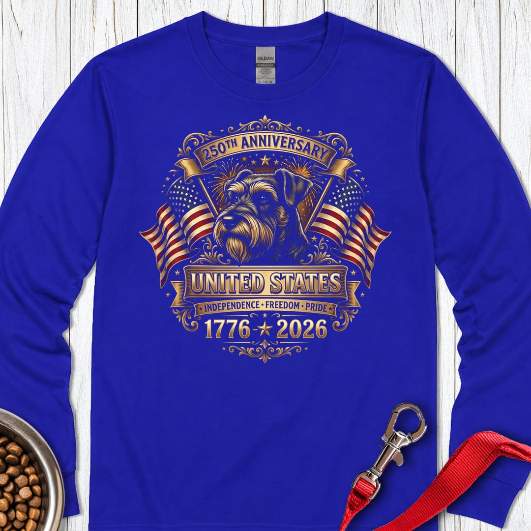 Schnauzer 250 Years USA Long Sleeve Shirt Gift For Dog Lover