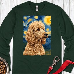 Standard Poodle Van Gogh Apricot Long Sleeve Shirt Gift For Dog Lover