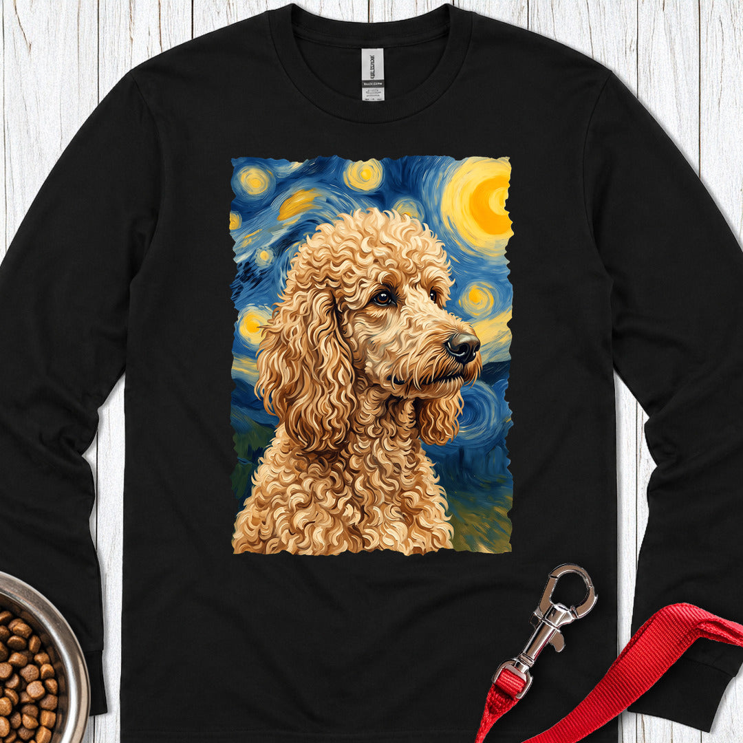 Standard Poodle Van Gogh Apricot Long Sleeve Shirt Gift For Dog Lover