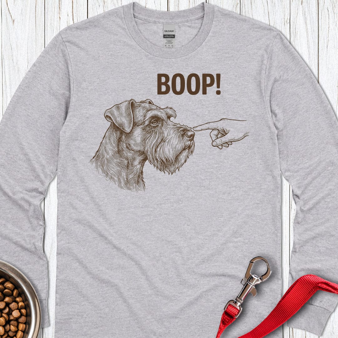 Schnauzer Boop Long Sleeve Shirt Gift For Dog Lover