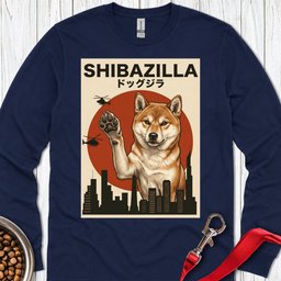 Shibazilla Long Sleeve Shirt Gift For Dog Lover