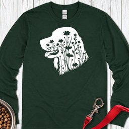 Irish Setter Flowers Long Sleeve Shirt Gift For Dog Lover