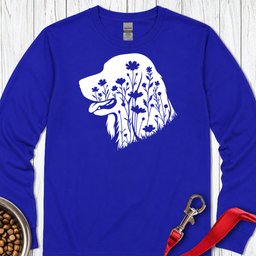 Irish Setter Flowers Long Sleeve Shirt Gift For Dog Lover