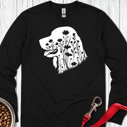 Irish Setter Flowers Long Sleeve Shirt Gift For Dog Lover