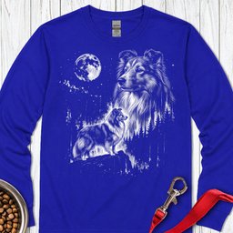 Shetland Sheepdog Moonlight Long Sleeve Shirt Gift For Dog Lover