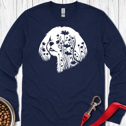 Shih Tzu Flowers Long Sleeve Shirt Gift For Dog Lover