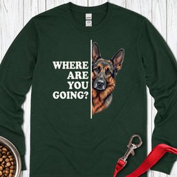 Sable German Shepherd Following Long Sleeve Shirt Gift For Dog Lover
