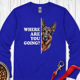 Sable German Shepherd Following Long Sleeve Shirt Gift For Dog Lover