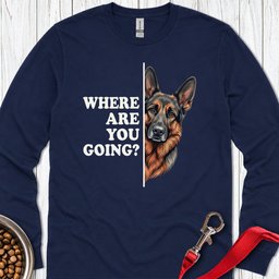 Sable German Shepherd Following Long Sleeve Shirt Gift For Dog Lover