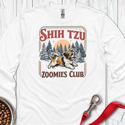 Shih Tzu Zoomies Club Long Sleeve Shirt Gift For Dog Lover