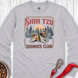 Shih Tzu Zoomies Club Long Sleeve Shirt Gift For Dog Lover