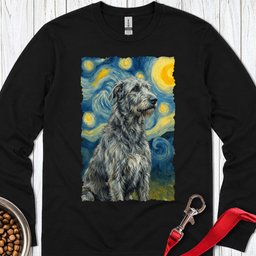 Irish Wolfhound Van Gogh Long Sleeve Shirt Gift For Dog Lover