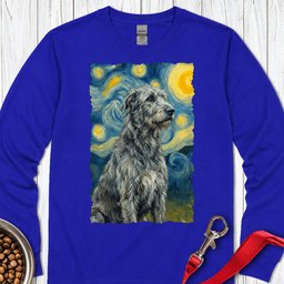 Irish Wolfhound Van Gogh Long Sleeve Shirt Gift For Dog Lover