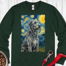 Irish Wolfhound Van Gogh Long Sleeve Shirt Gift For Dog Lover