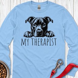 Pitbull My Therapist Long Sleeve Shirt Gift For Dog Lover