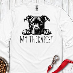Pitbull My Therapist Long Sleeve Shirt Gift For Dog Lover
