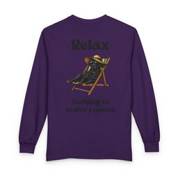 Relax Nothing Is Under Control Labrador Long Sleeve Shirt Back Print Gift For Dog Lover
